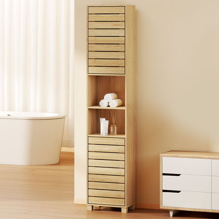 Levede Tall Bathroom Cabinet Storage 165cm Tallboy Adjustable Shelf Cupboard-2029334091303882760
