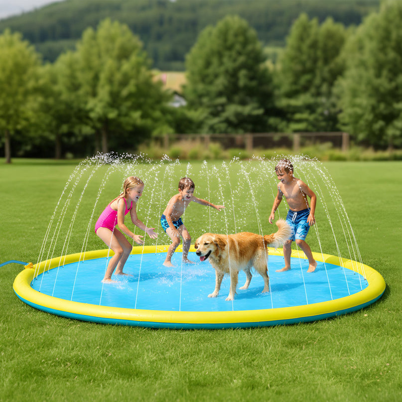 Pawz Splash Pad Kids Pet Sprinkler Water Play Mat 240cm-2011971115680927750