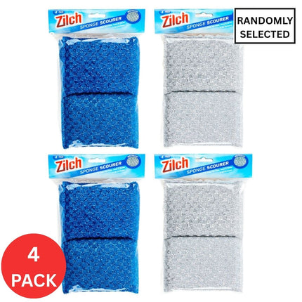 4x Zilch 13cm Scourer Metallic Wire Sponge 4pk-2018816605886222336