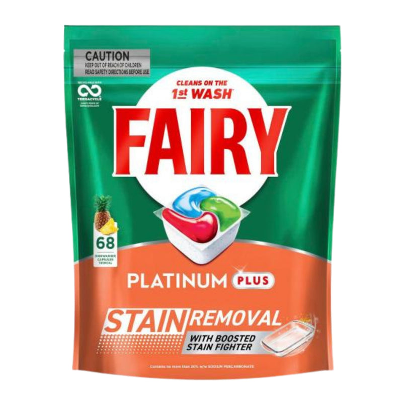 Fairy Platinum Plus x 68 Tropical Dishwasher Tablets-2029334108404060160