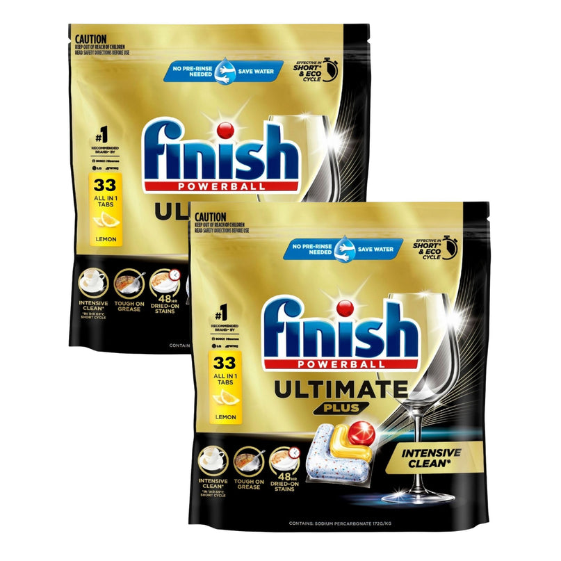 Finish Ultimate Plus x 66 Lemon Dishwasher Tablets-2029334113701466112