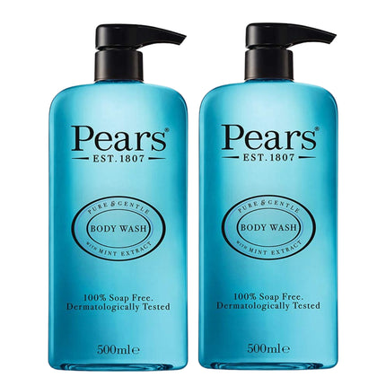 Pears Body Wash for Glowing Skin with Mint Extract 500mL x2-2029334127479754752