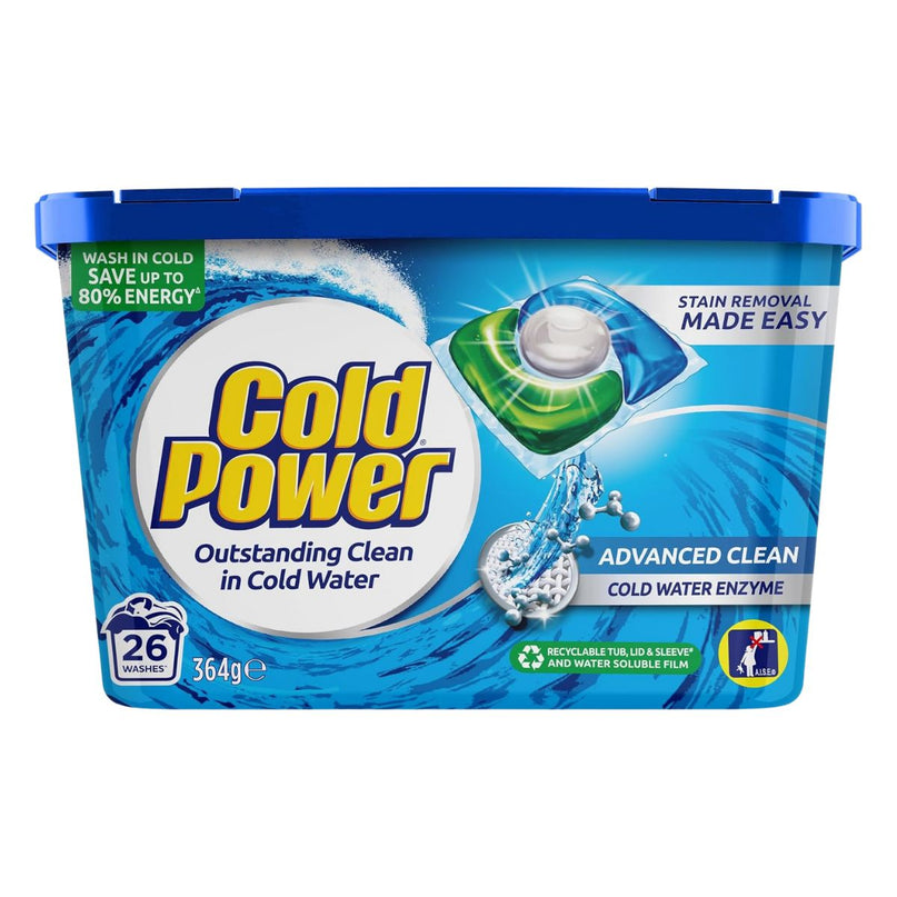 Cold Power Advanced Clean x 26 Laundry Detergent Capsules-2017004931806007296