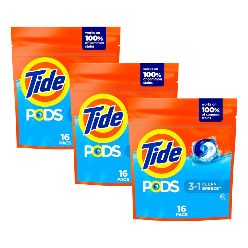 Tide 3 in 1 Clean Breeze x 48 Laundry Pods-2029334135847391232