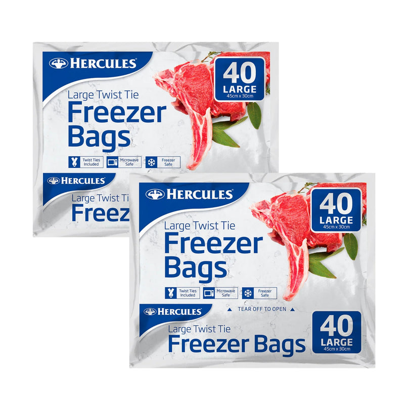 Hercules Tear-Off Freezer Bags Large 40pk x2-2017004937321517056