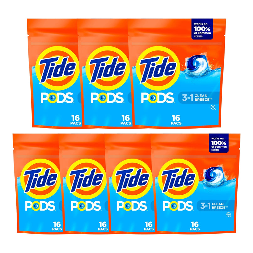 Tide 3 in 1 Clean Breeze x  112 Laundry Pods-2029334136510091264
