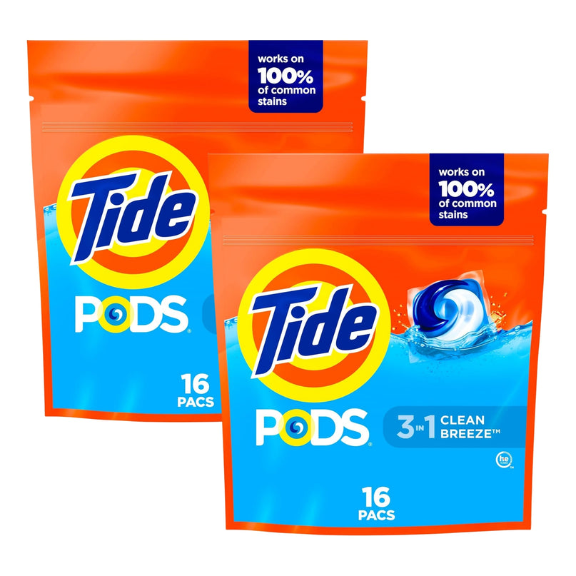 Tide 3 in 1 Clean Breeze x 32 Laundry Pods-2029334135688007680