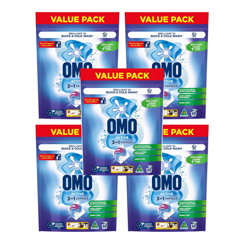 Omo 3 in 1 Active x 300 Laundry Capsules-2029334126703808512