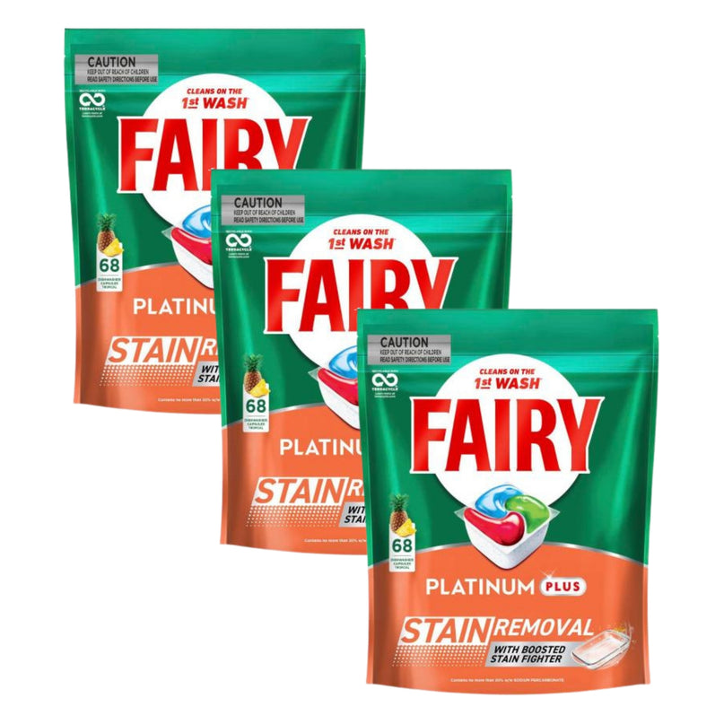 Fairy Platinum Plus x 204 Tropical Dishwasher Tablets-2029334108727021568