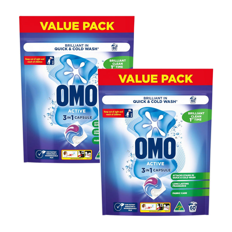 Omo 3 in 1 Active x 120 Laundry Capsules-2029334126183714816