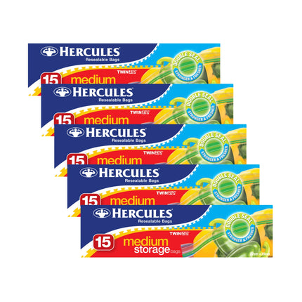Hercules Medium Storage Bags 15pk x5-2017004942035914752