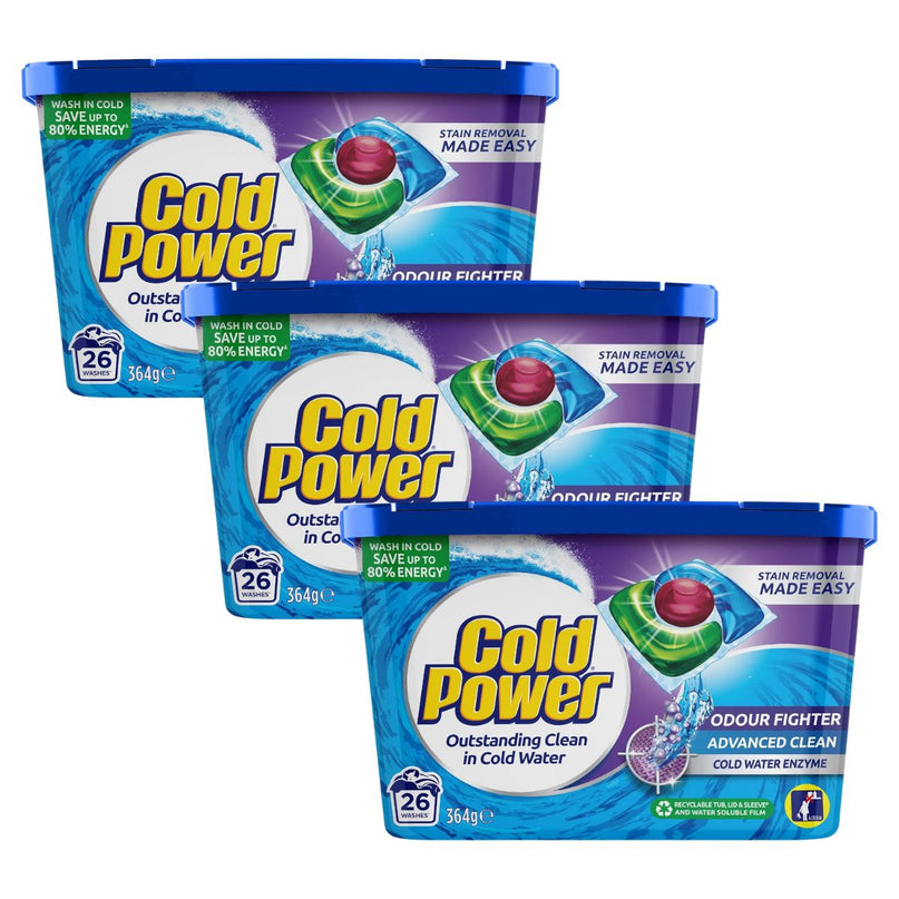 Cold Power Odour Fighter x 78 Laundry Detergent Capsules-2017004932762308608