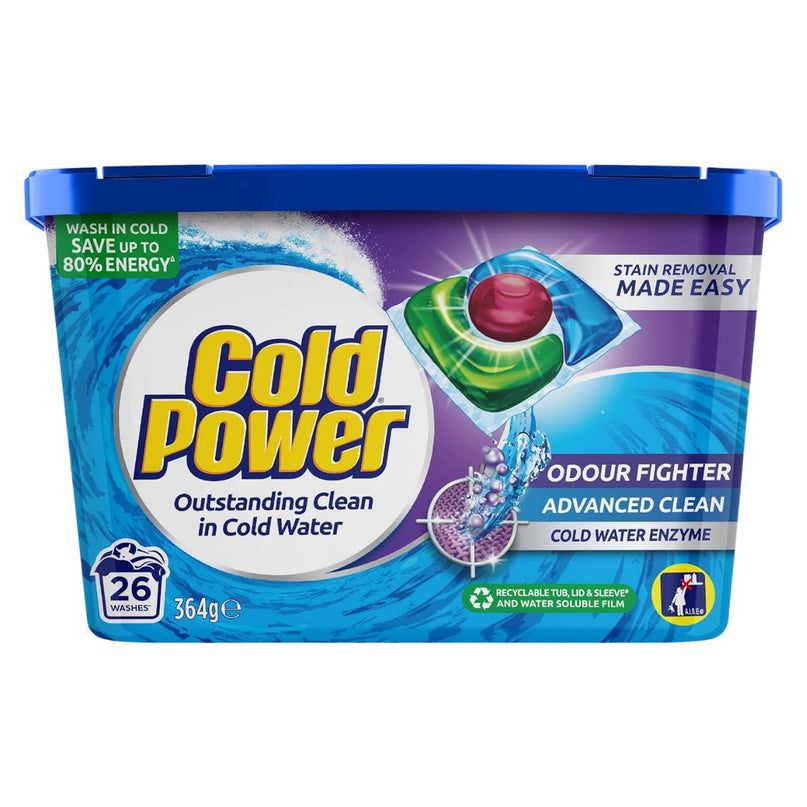 Cold Power Odour Fighter x 26 Laundry Detergent Capsules-2017004932456124416
