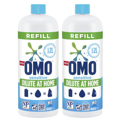OMO Sensitive Laundry Liquid 665mL x2-2029334125458100224