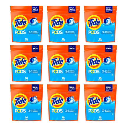 Tide 3 in 1 Clean Breeze x 144 Laundry Pods-2029334136849829888