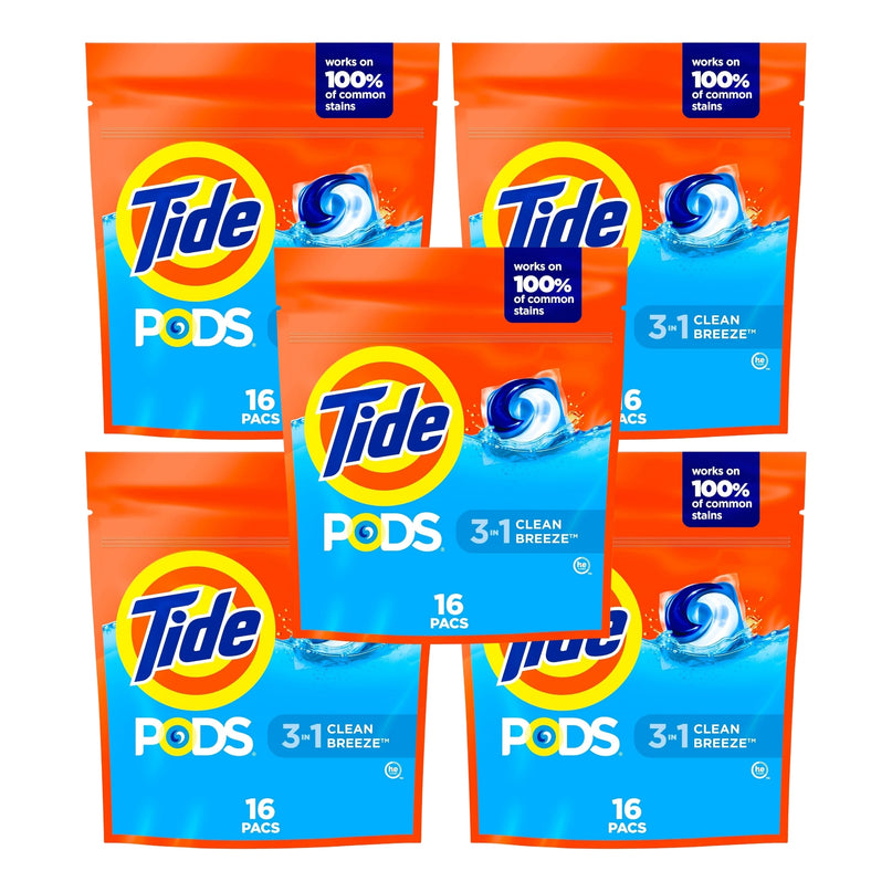 Tide 3 in 1 Clean Breeze x 80 Laundry Pods-2029334136166158336