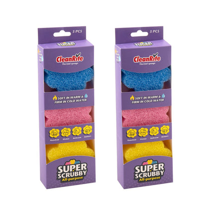 2x Cleanrite 10cm Sponge 3pk-2029387219034312704