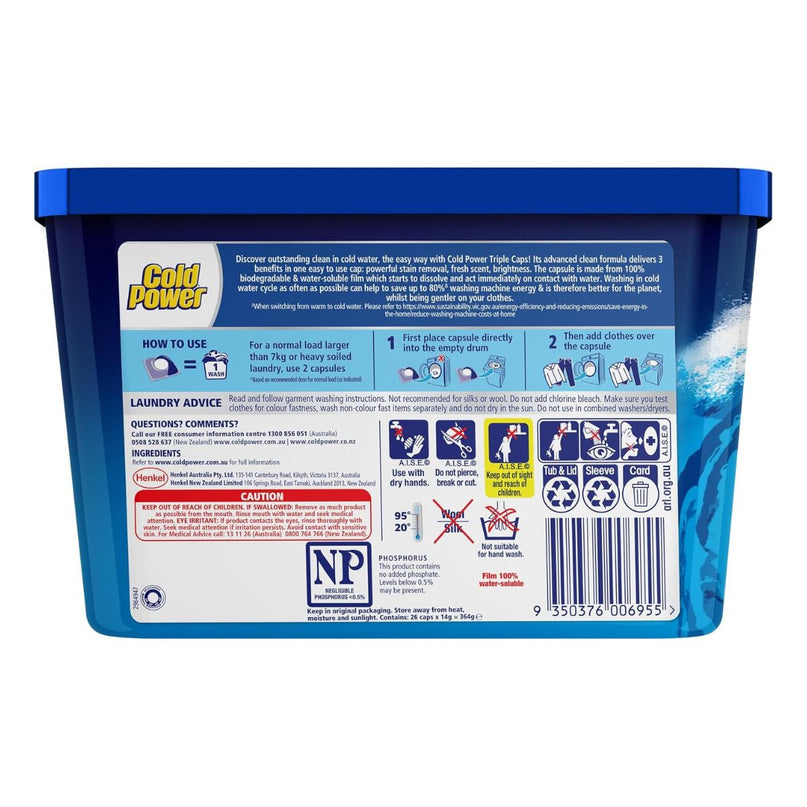 Cold Power Advanced Clean x 78 Laundry Detergent Capsules-2017004932116385793