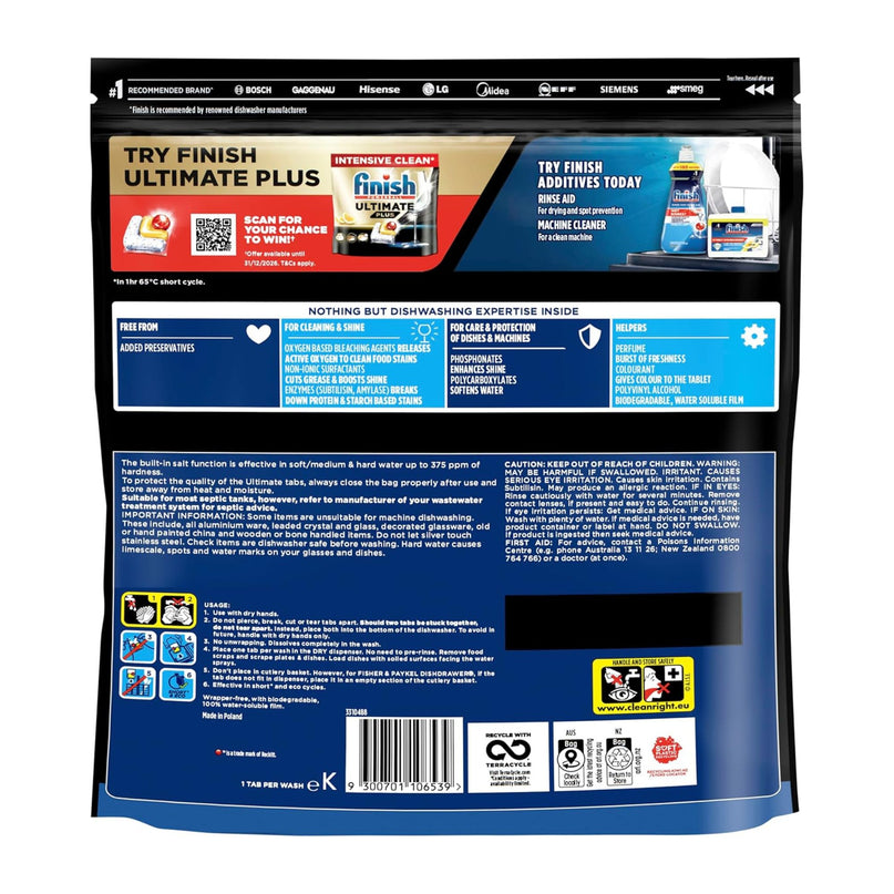 Finish Ultimate x 225 Lemon Dishwasher Tablets-2029334112107630593