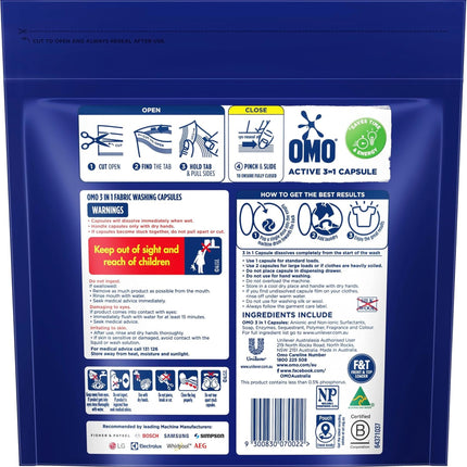 Omo 3 in 1 Active x 60 Laundry Capsules-2029334126003359745
