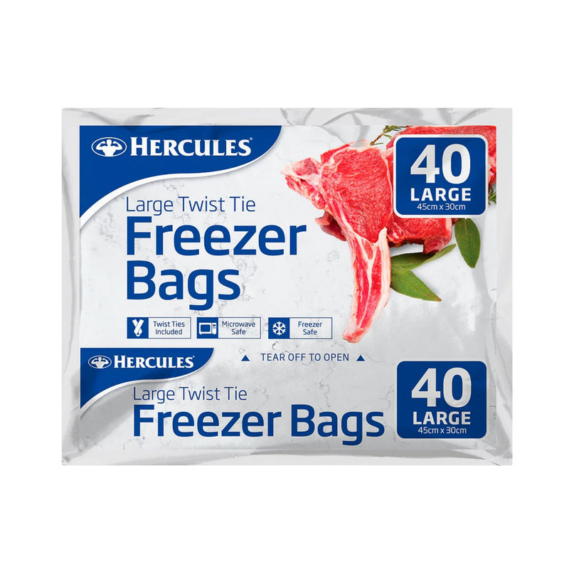 Hercules Tear-Off Freezer Bags Large 40pk x2-2017004937321517057