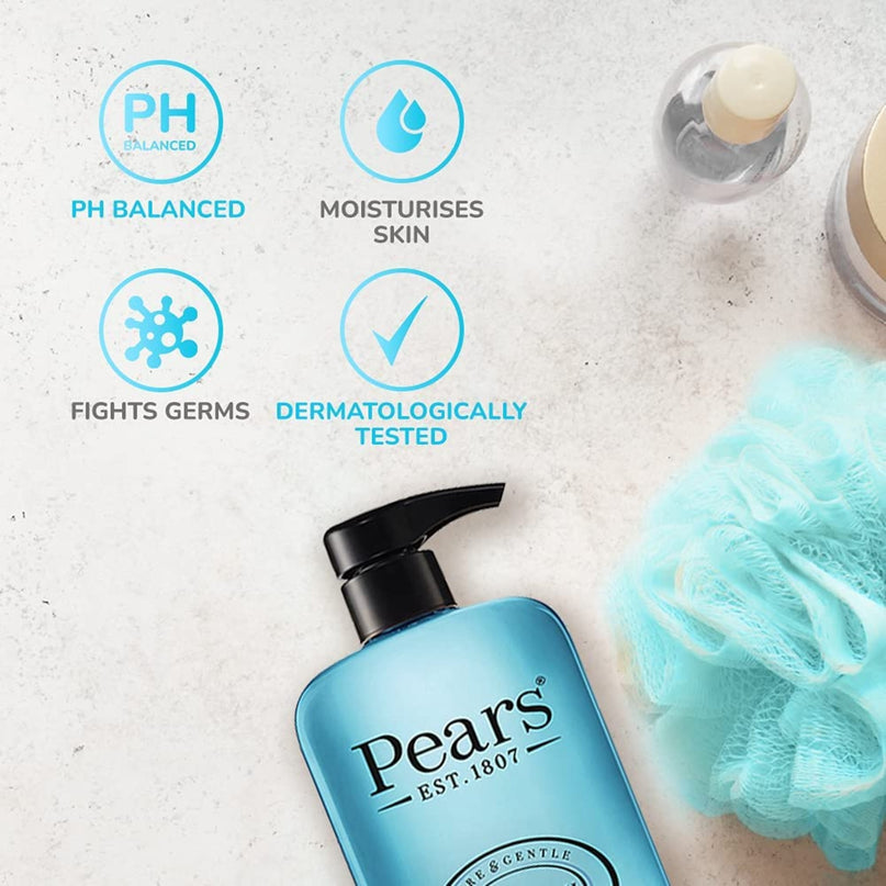Pears Body Wash for Glowing Skin with Mint Extract 500mL x2-2029334127479754754