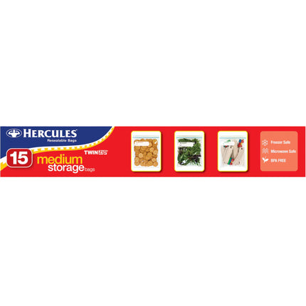 Hercules Medium Storage Bags 15pk x5-2017004942035914754