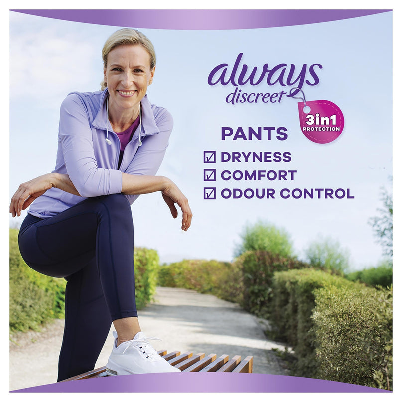 Always Discreet Night Pants Large 16-22 95-125cm 70-100cm 8 Pack x2-2029334102611726339