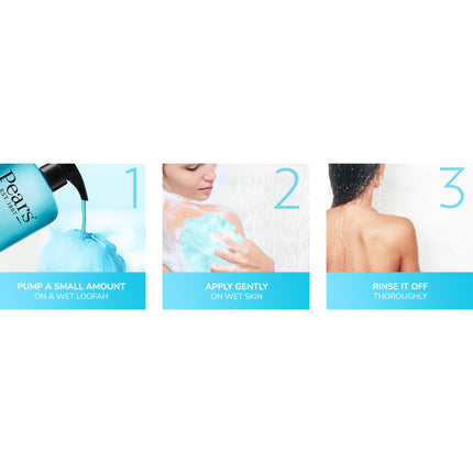 Pears Body Wash for Glowing Skin with Mint Extract 500mL x3-2029334127647526915