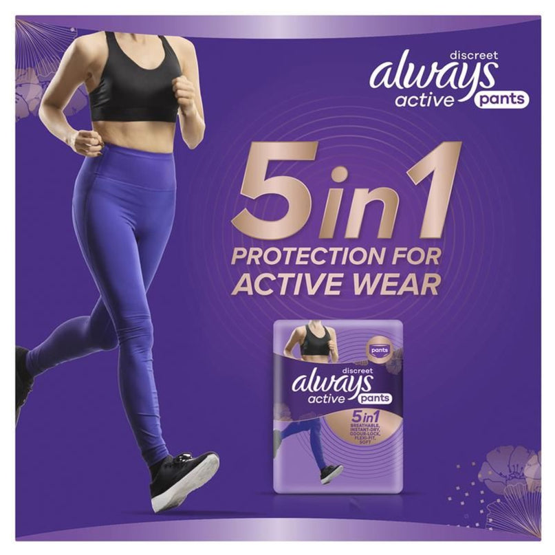 Always Discreet 5 in 1 Pants Large 16-22 95-125cm 8 Pack x3-2029334103446392836