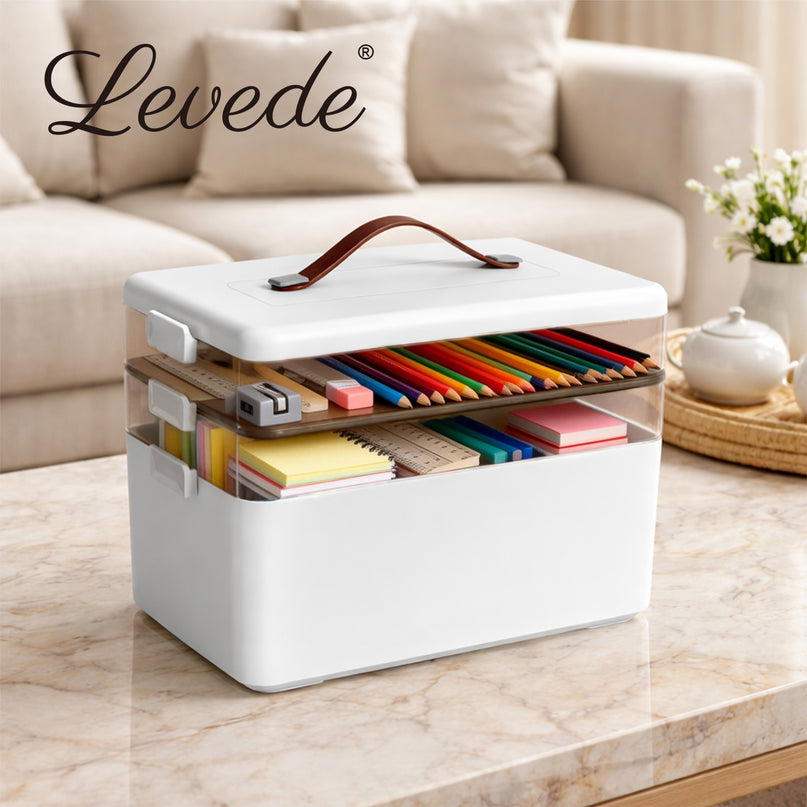 Levede Medical Storage Box Three Layer Medicine Case-2017004943969488903