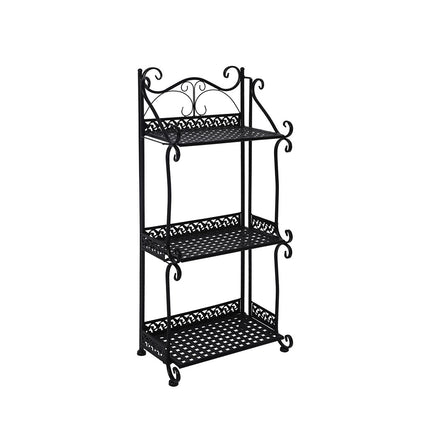 Levede Plant Stand 3 Tiers Outdoor Indoor Black-2018816636856963072