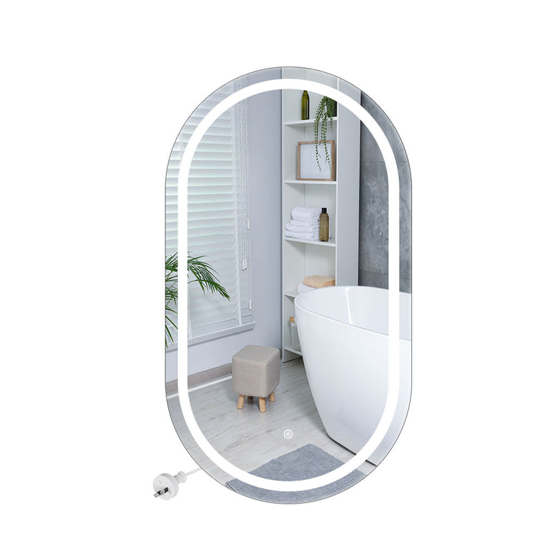 EMITTO LED Wall Mirror Oval Anti-fog 50x90cm-2018816869666000896