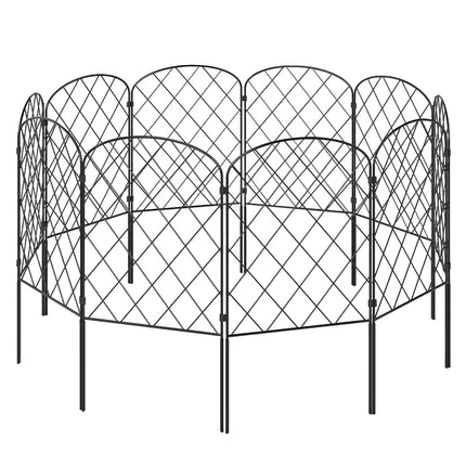 Mountview 10 Pcs Garden Fence Border Rustproof Metal-2006733422399197184