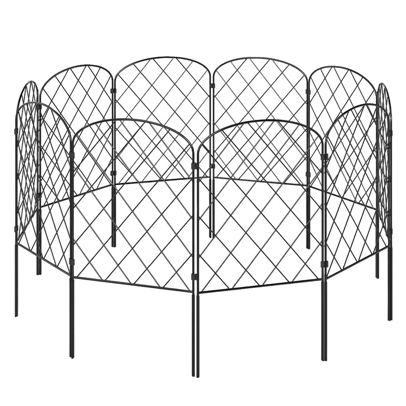 Mountview 10 Pcs Garden Fence Border Rustproof Metal-2006733422399197184