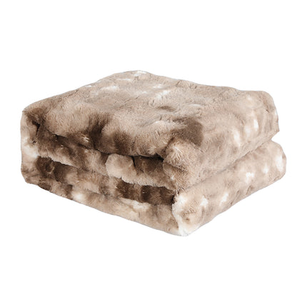 Dreamz Luxury Tie-dyed Blanket Brown 152cm x 203cm-2006732826300518400