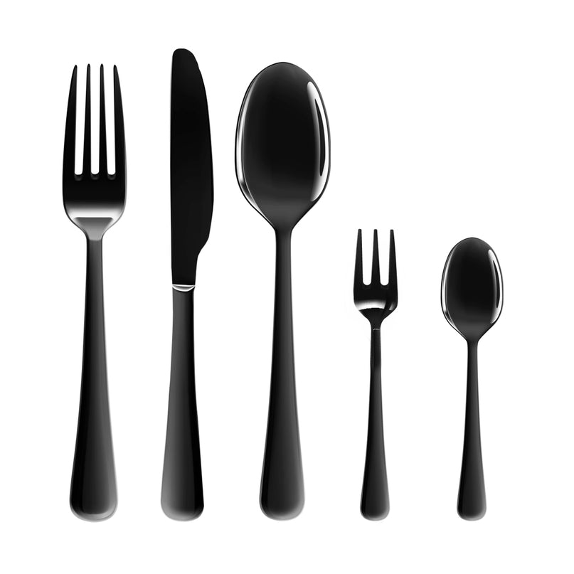 Stainless Steel Cutlery Set Travel Knife Black-2018816724035571712