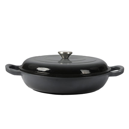 3.5L Enamel Dutch Oven Pan in Black Colour-2018816805572841472