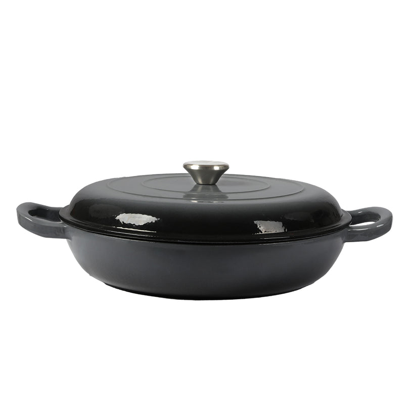 3.5L Enamel Dutch Oven Pan in Black Colour-2018816805572841472