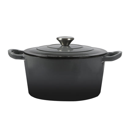 TOQUE 4L Enamel Dutch Oven Pot in Black Colour-2018816771812888576