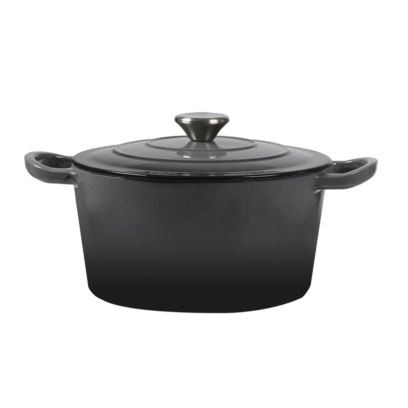 TOQUE 4L Enamel Dutch Oven Pot in Black Colour-2018816771812888576