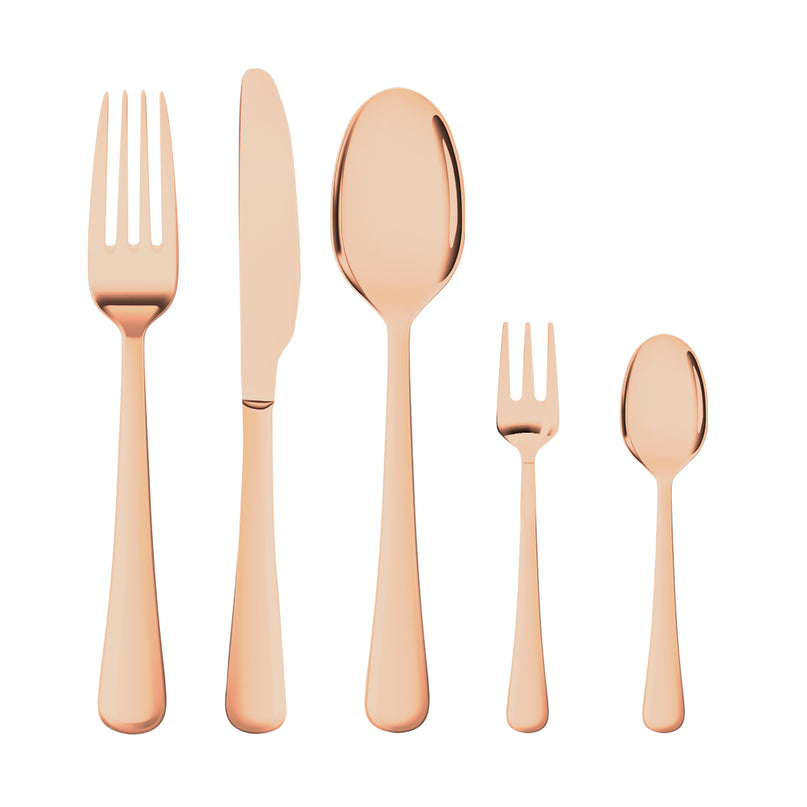 Stainless Steel Cutlery Set Glossy Knife Rose Gold-2006733055871553536