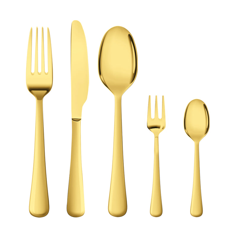 Stainless Steel Cutlery Set Travel Knife Gold-2006733055670226944