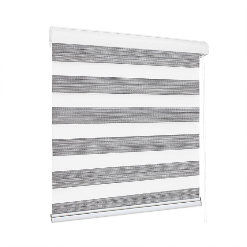 Marlow Blackout Zebra Roller Blind Curtains 180x210 Grey-2018816836891709440