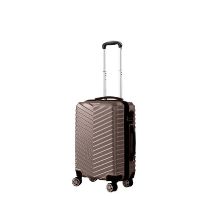 Slimbridge 20" Carry On Travel Luggage Coffee 20 inch-2006733061617750016