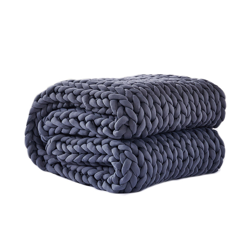 Dreamz Knitted Weighted Blanket Chunky Dark Grey Queen 9KG-2018816860266565632