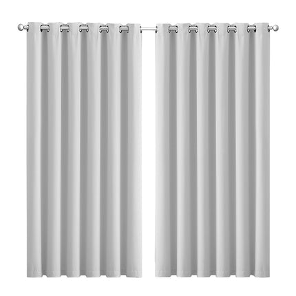2x Blockout Curtains Panels 3 Layers Grey-2006733253398106112
