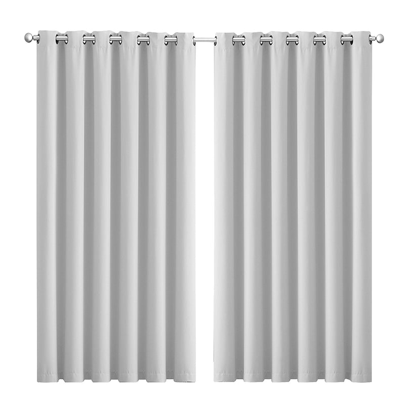 2x Blockout Curtains Panels 3 Layers Grey-2006733253398106112