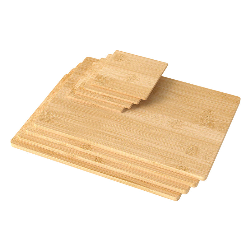 Toque 8 Pcs Natural Bamboo Placemat Coaster Storage Dish-2029387307206971392