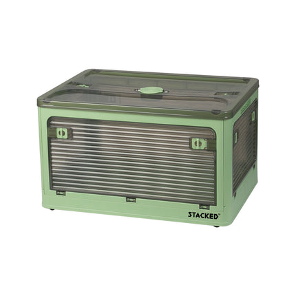55L Storage Boxes Stackable Container M Green Medium-2018816677772398592